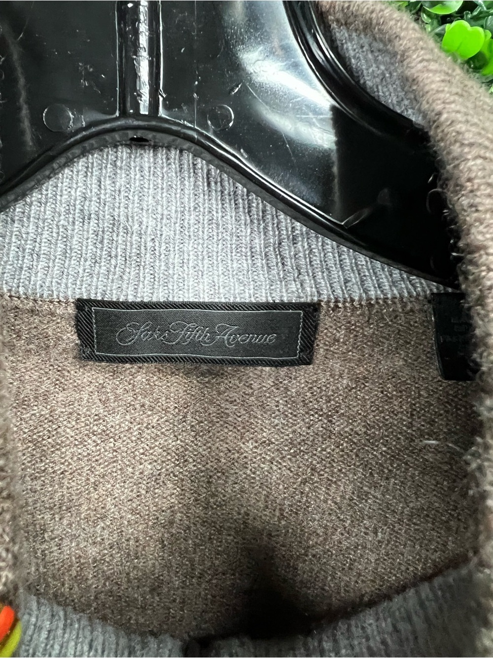 SAKS FIFTH AVENUE | 100% Cashmere Half-Zip Sweater - Picture 5 of 7